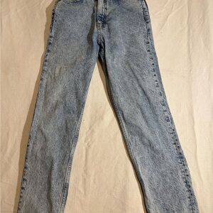 Zara The 90's Mom Fit Jeans Womens 0 High Rise Vintage Light Wash Straight Leg